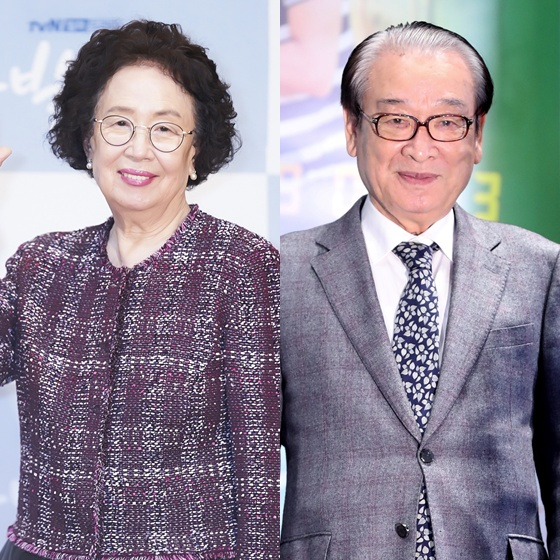 나문희(왼쪽)와 故 이순재 /사진=스타뉴스 