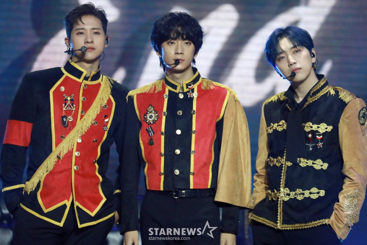 그룹 B1A4 신우, 산들, 공찬이사진제공 : WM엔터테인먼트)