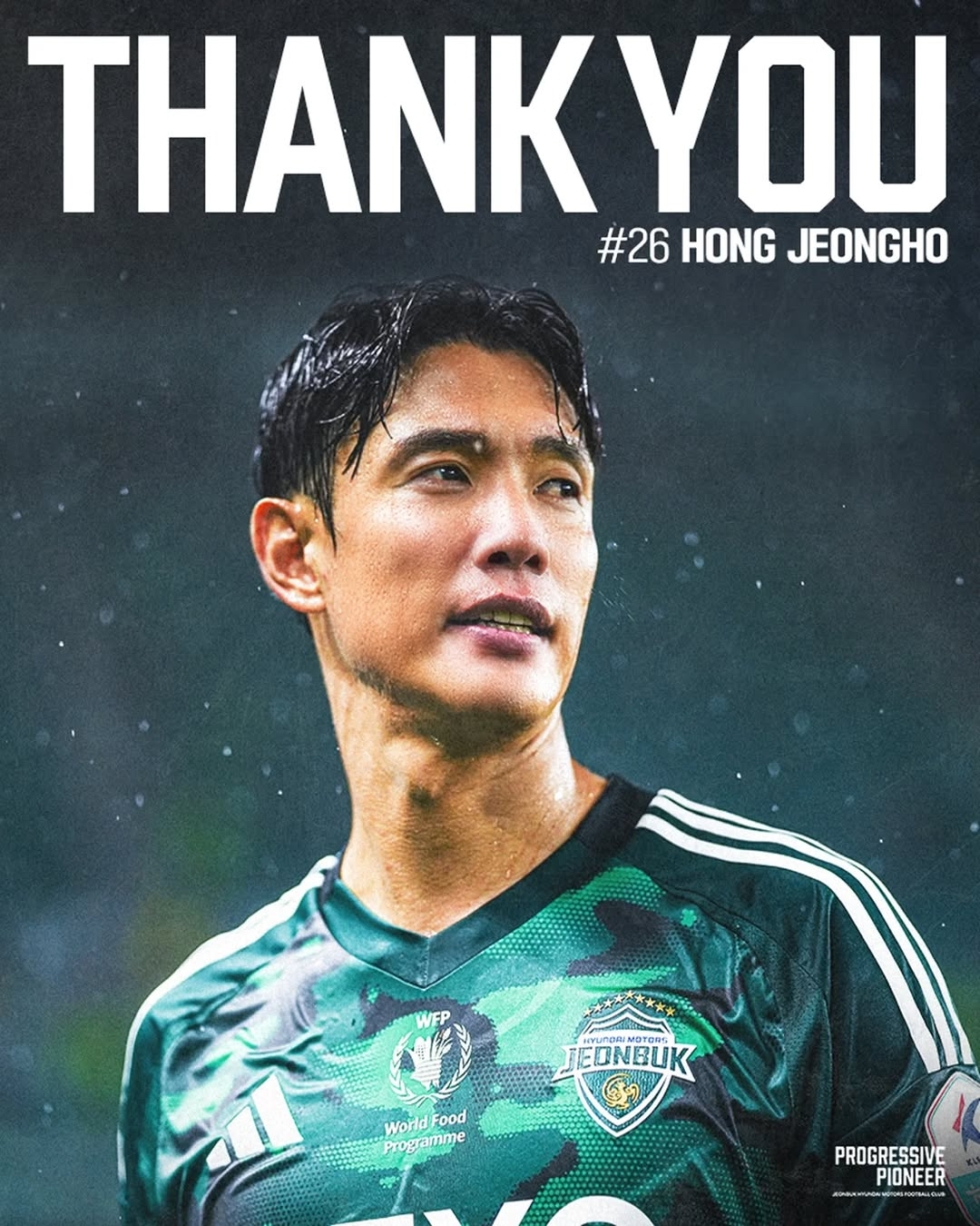 Hong Jung-ho, who has been confirmed to break up with Jeonbuk Hyundai. /Photo = Jeonbuk Hyundai SNS Capture