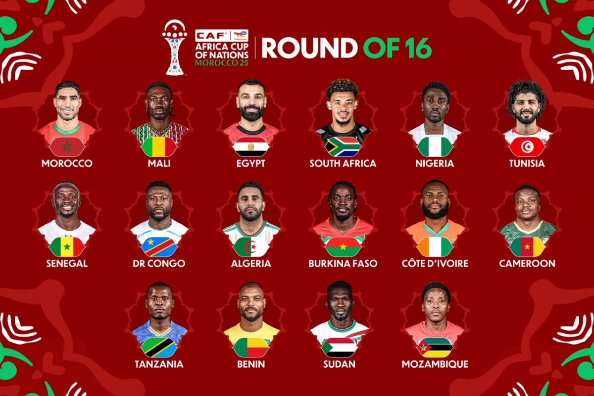 2025 CAF Africa Cup of Nations Round of 16 Finalists. /Photo = Capture the African Cup of Nations SNS