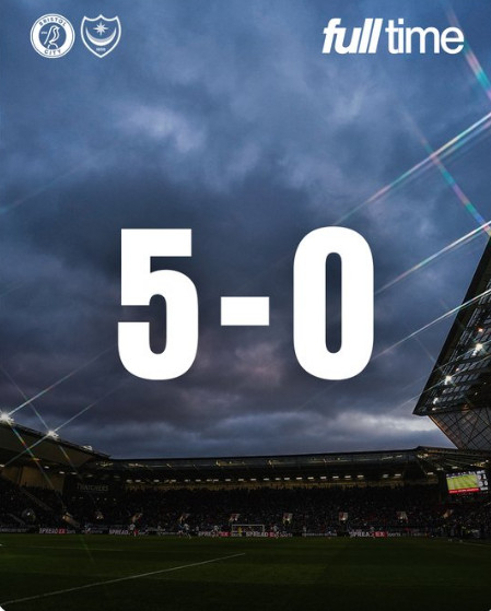 Portsmouth was completely defeated 0-5 in the 25th round of the "2025-26 English Football League (EFL) Championship" at Ashton Gate Stadium in Bristol, England, at 0:00 a.m. on the 2nd (Korea time). /Picture =Portsmouth's official SNS farewell