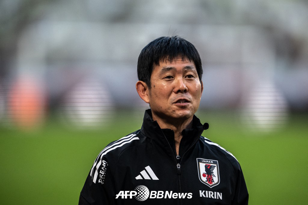 Hajime Moriyasu, coach of the Japanese national soccer team. /AFPBBNews=News1
