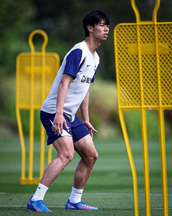 TAKAI GOTA, a Japanese defender training for Tottenham Hotspur. /Photo = Tottenham Hotspur Official Social Network Service (SNS)