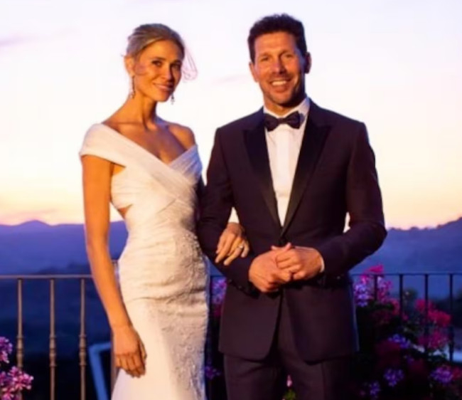 Ảnh cưới của vợ chồng Diego Simeone. /Ảnh = SNS