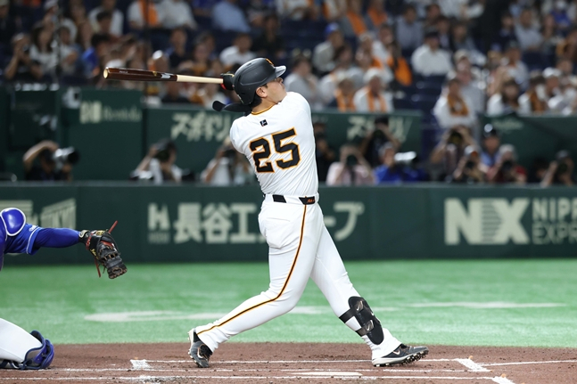 岡本一馬。 /写真=読売ジャイアンツ公式SNS