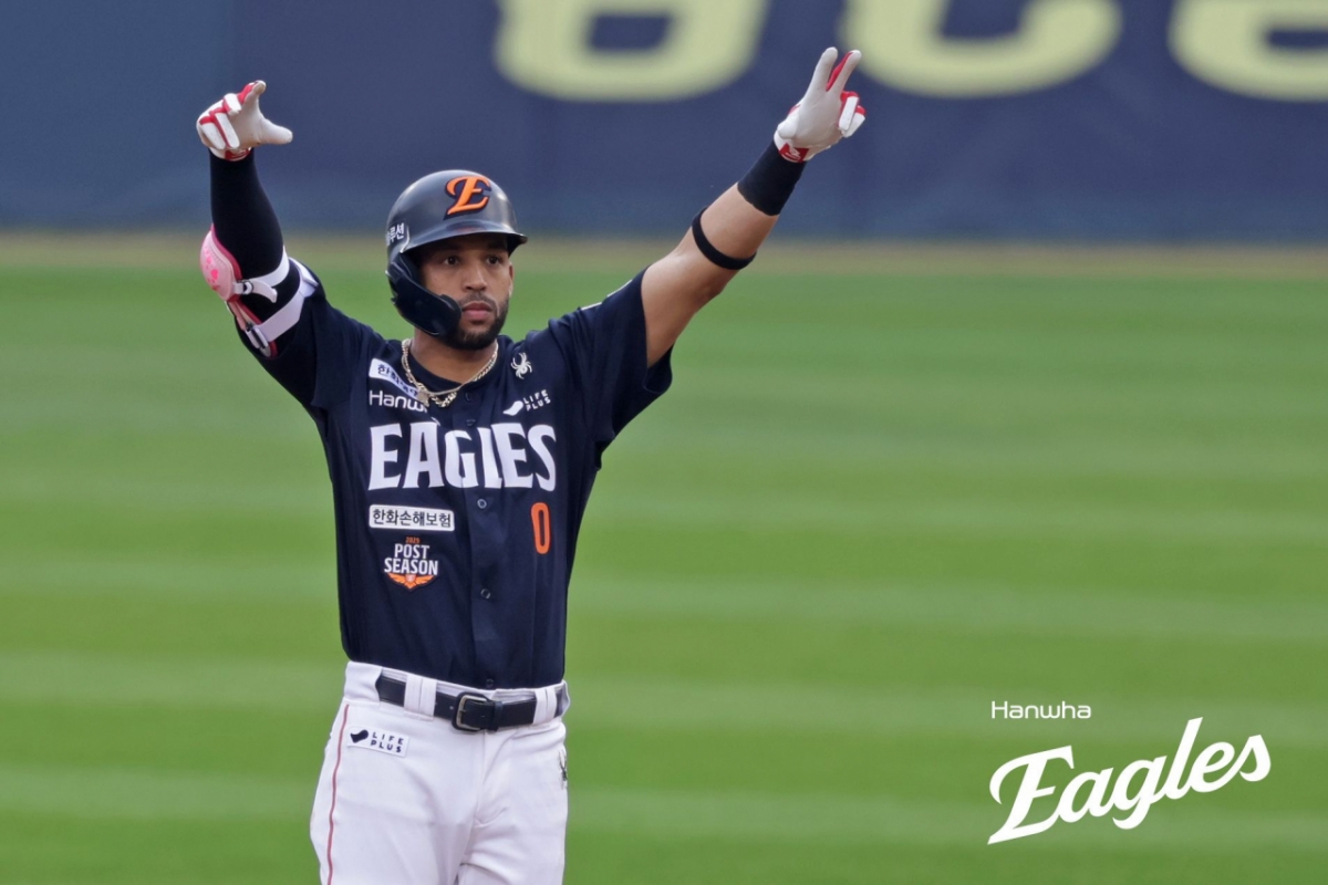 Luis Liberato in his time playing for the Hanwha Eagles./Photo = Courtesy of the Hanwha Eagles