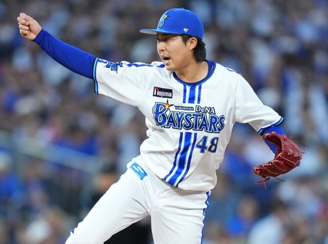 京山正也。 =照片=横滨海湾星队官方SNS。