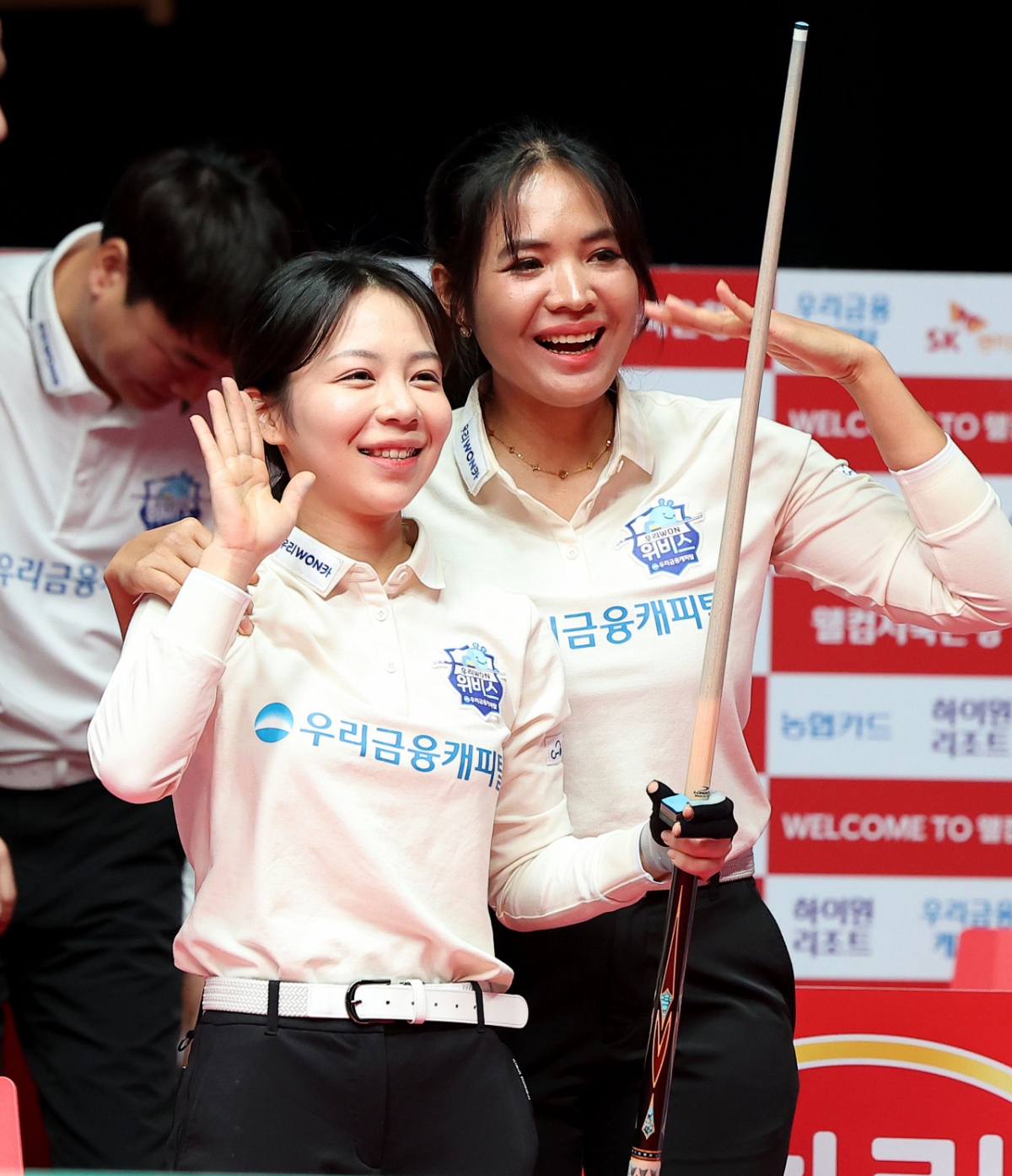 Woori Financial Capital Kim Min-young (left) and Thong Fiancé. /Photo = Courtesy of PBA