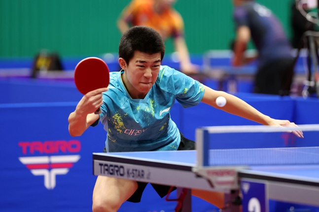 Kwon Hyuk (Daejeon Dongsan High School) passed the first round of selection. /Photo = Courtesy of the Korea Table Tennis Association