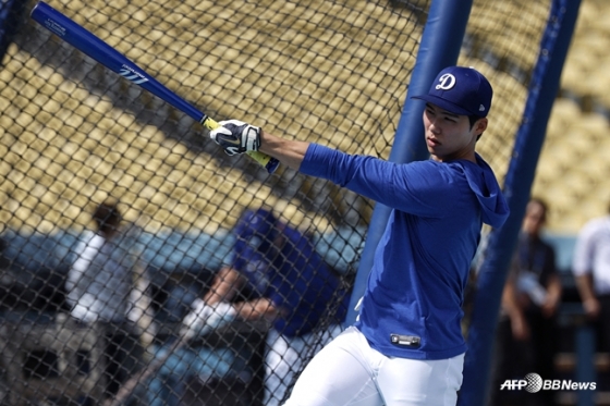 Kim Hye-sung is training ahead of the match on the 10th. /AFPBBNews=News1