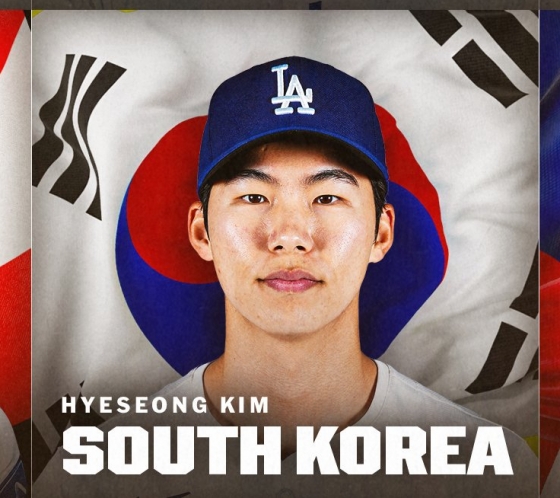 Kim Hye-sung of the Los Angeles Dodgers. /Photo =MLB.com Social media