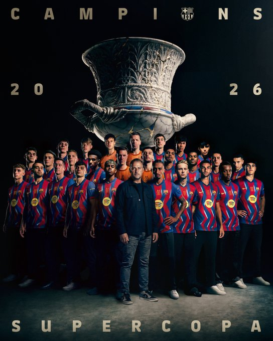 Poster of FC Barcelona's Supercopa victory. /Photo = FC Barcelona Official Social Network Service (SNS)