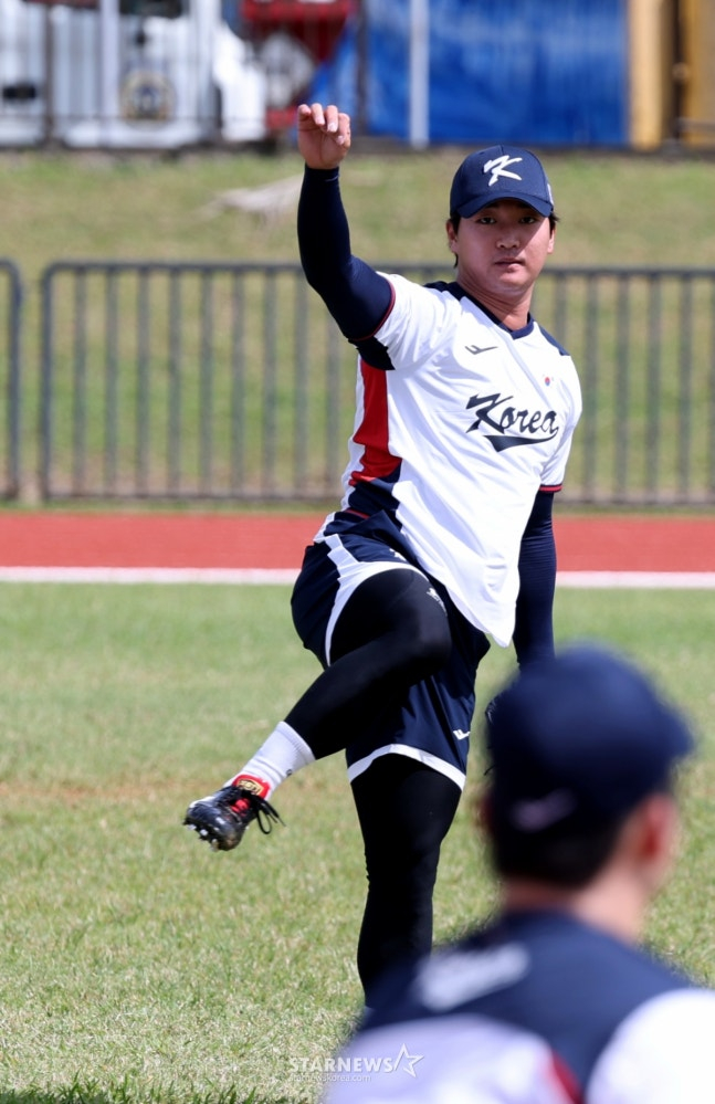 训练的高禹锡。 =照片=高级记者姜英祖。