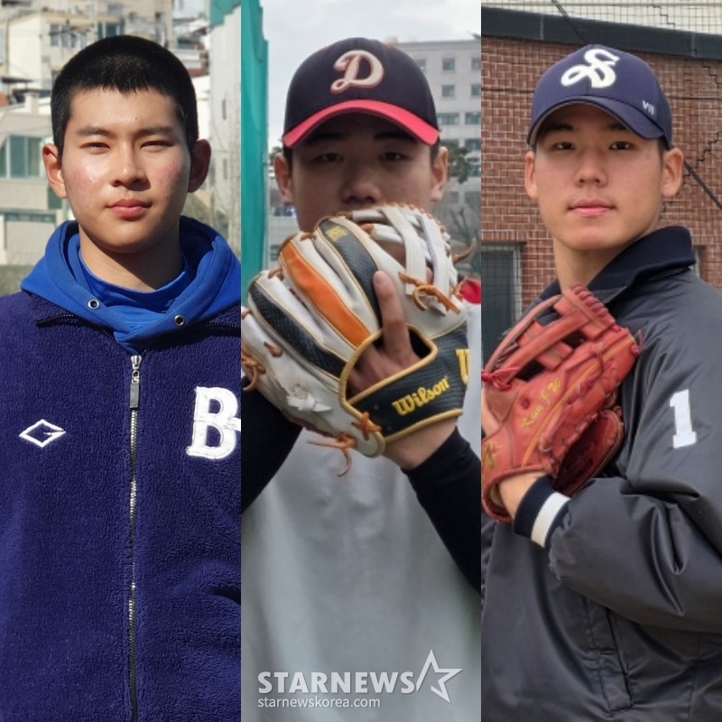 Từ bên trái là Ha Hyun Seung trường cấp 3 Busan, Um Jun Sang trường cấp 3 Deoksu, Kim Ji Woo trường cấp 3 Seoul. /Ảnh = Phóng viên Kim Dong Yoon