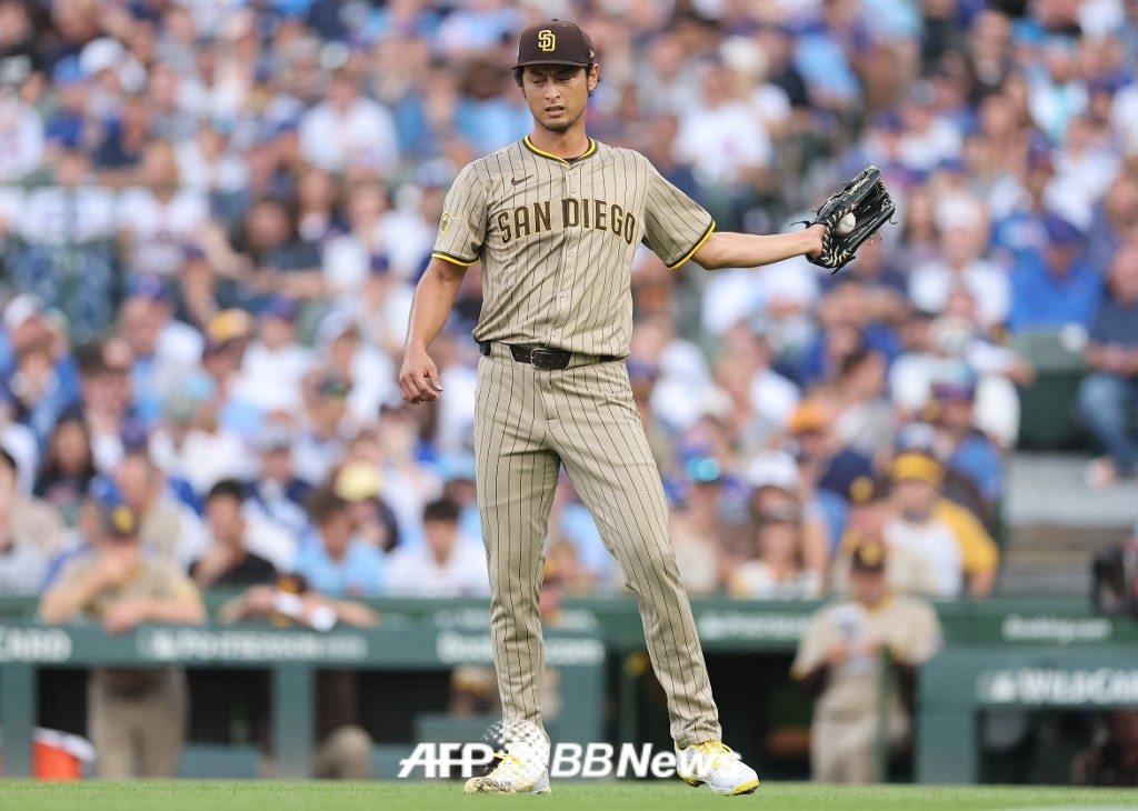 Japanese ace of the San Diego Padres, Yu Darvish. /AFPBBNews=News1