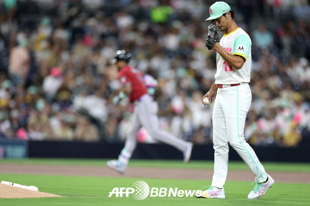 Japanese ace of the San Diego Padres, Yu Darvish. /AFPBBNews=News1