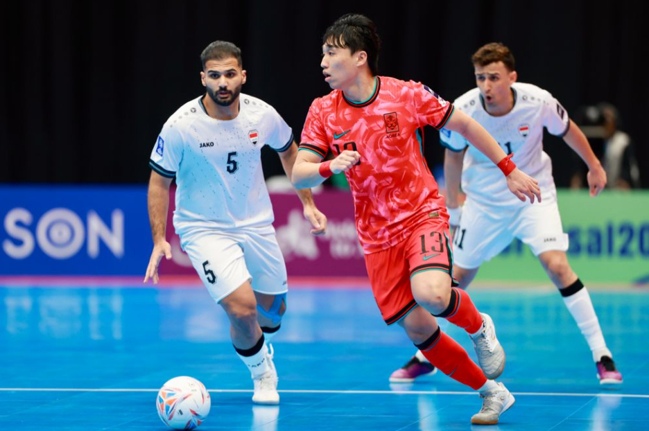 The match between Korea and Iraq in the second Group A match of the 2026 Asian Football Confederation (AFC) Futsal Asian Cup held in Jakarta, Indonesia on the 29th. /Photo = Courtesy of AFC
