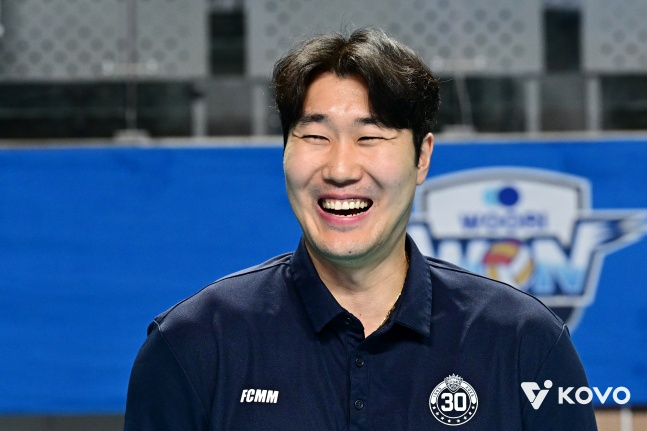 三星火災のコ·ジュンヨン監督代行。 /写真=韓国バレーボール連盟提供