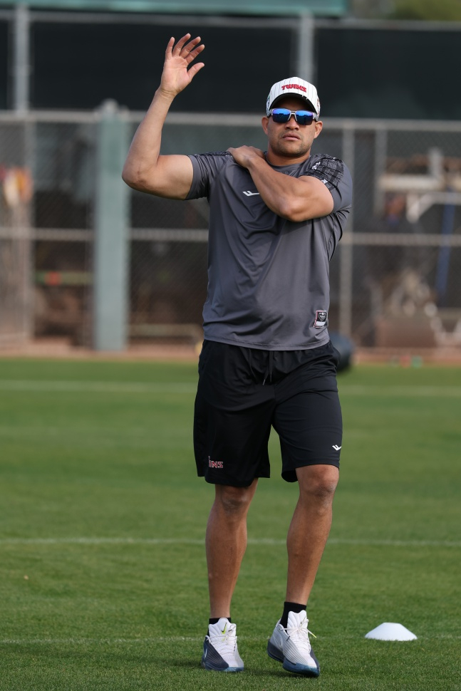 LG Yoni Chirinos gần đây đang tập luyện tại Spring Camp ở Arizona, Mỹ. /Ảnh = LG Twins cung cấp