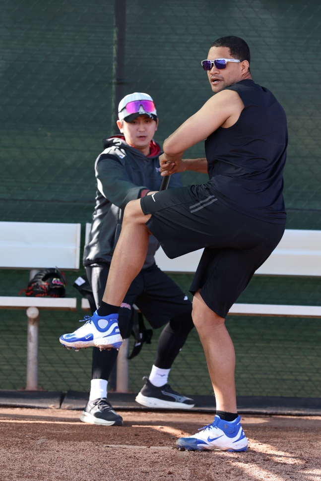 LG Yoni Chirinos gần đây đang tập luyện tại Spring Camp ở Arizona, Mỹ. /Ảnh = LG Twins cung cấp