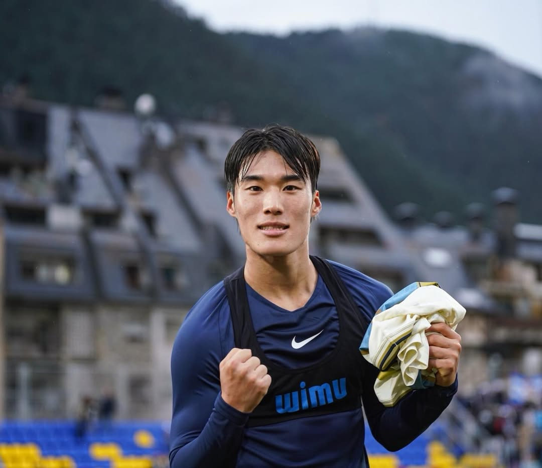 FC Andorra Kim Min Soo. Ảnh = Cap màn hình SNS của Kim Min Soo