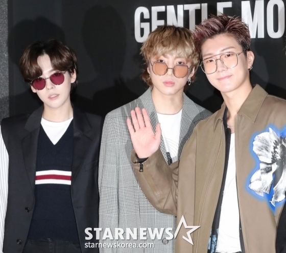 Winner Kim Jin-woo (from left), Kang Seung-yoon and Lee Seung-hoon / Photo = Star News 
