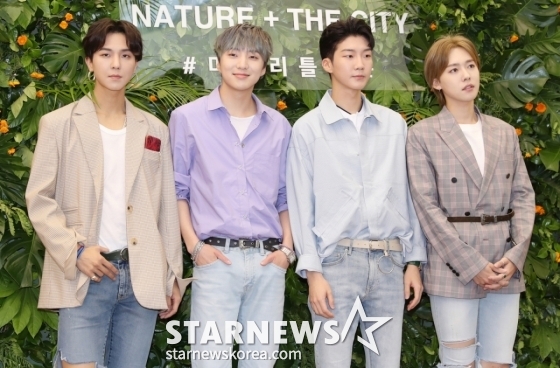 From left, group winners Song Min-ho, Kang Seung-yoon, Lee Seung-hoon, and Kim Jin-woo / Photo = Reporter Kim Hwi-sun hwijpg@