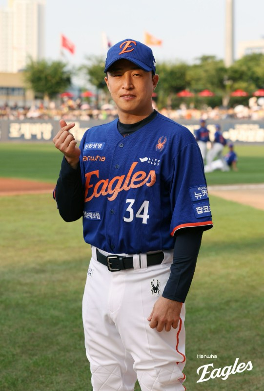 Son Ah-seop, who was active in the Hanwha Eagles uniform last year. /Photo = Courtesy of Hanwha Eagles