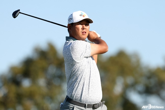 Kim Si-woo in the Farmers Insurance Open. /AFPBBNews=News1
