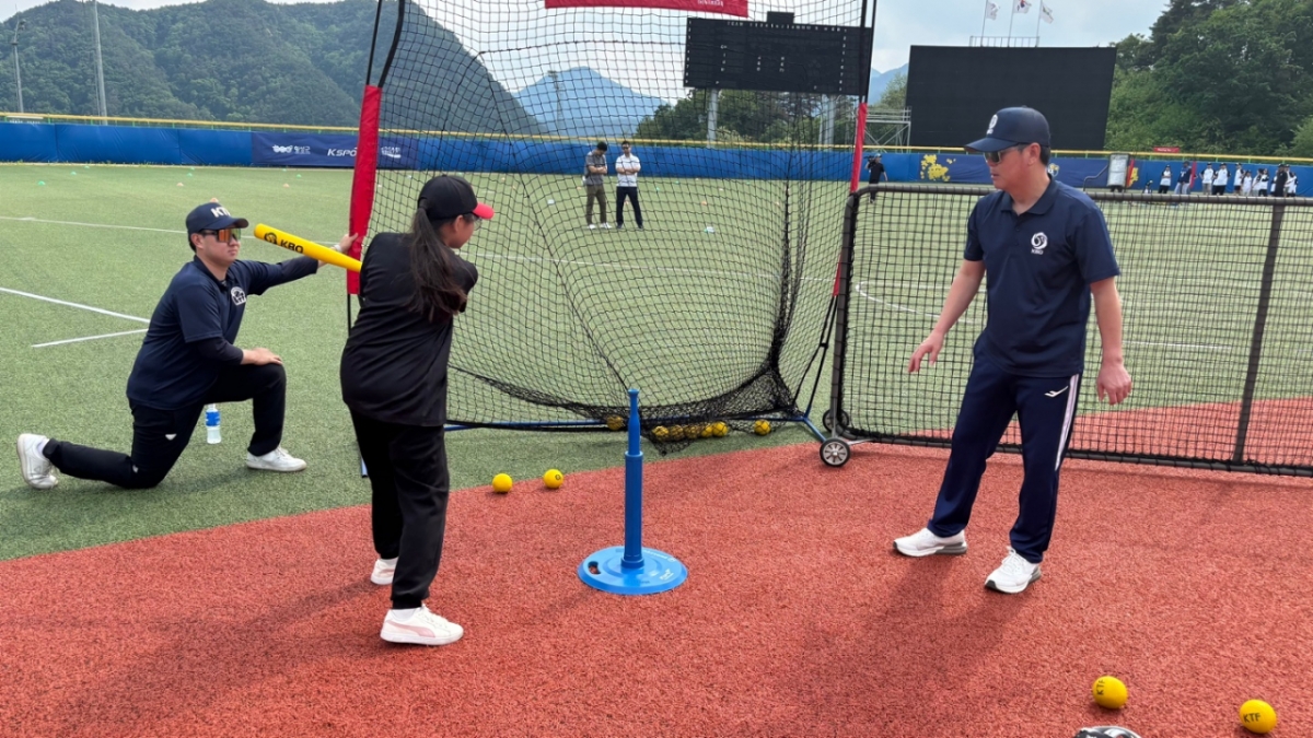 2025年、野球に通じるティーボールキャンプの様子。 /写真=KBO提供