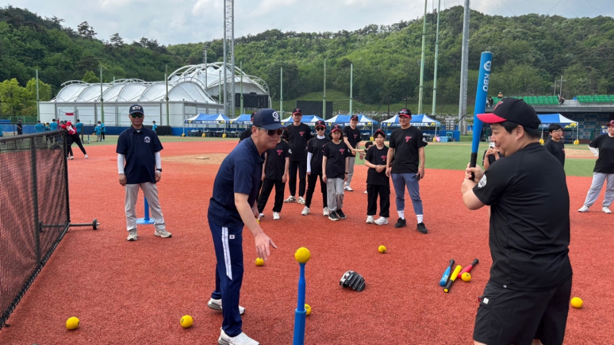 2025年、野球に通じるティーボールキャンプの様子。 /写真=KBO提供