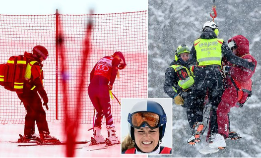 At the time of Lindsey Vonn's injury. /Photo = End of the British Daily Mail