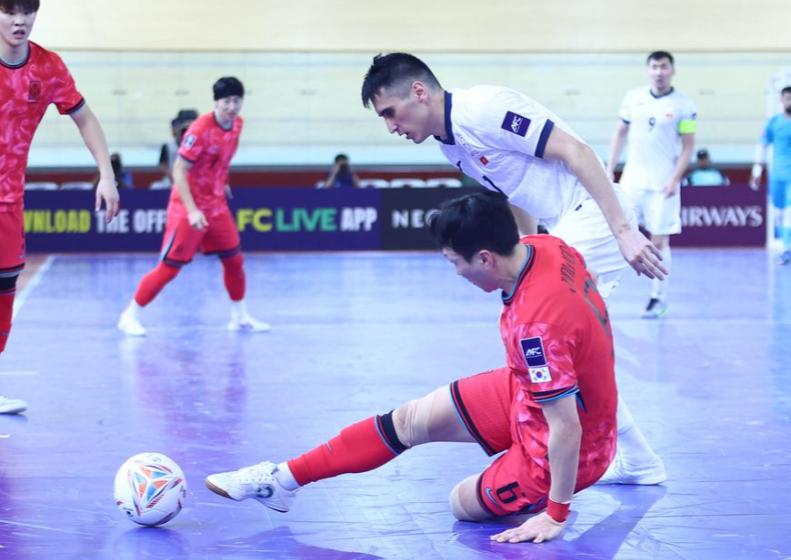 先月31日(韓国時間)、インドネシア·ジャカルタで行われた2026AFCフットサルアジアカップの1次リーグA組最終戦、韓国とキルギスの試合の様子。 /写真=AFC提供