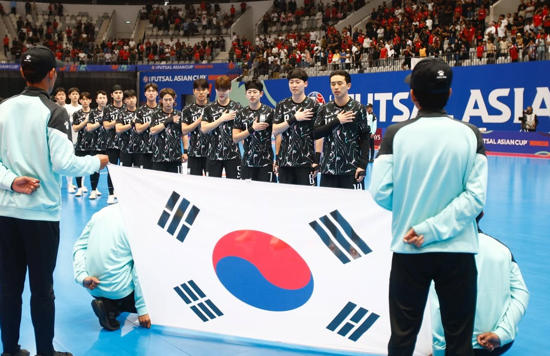 Đội tuyển bóng đá trong nhà quốc gia Hàn Quốc tham dự Giải vô địch bóng đá trong nhà quốc gia châu Á 2026. Ảnh = Cap màn hình SNS của Um Si Jun