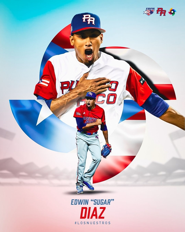 图为迪亚兹宣布参加的协会形象。 =波多黎各棒球协会官方SNS。