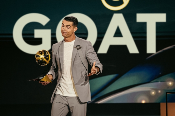 Cristiano Ronaldo at the Globe Soccer Awards. /Photo =Al-Nasr Official Social Network Service (SNS)