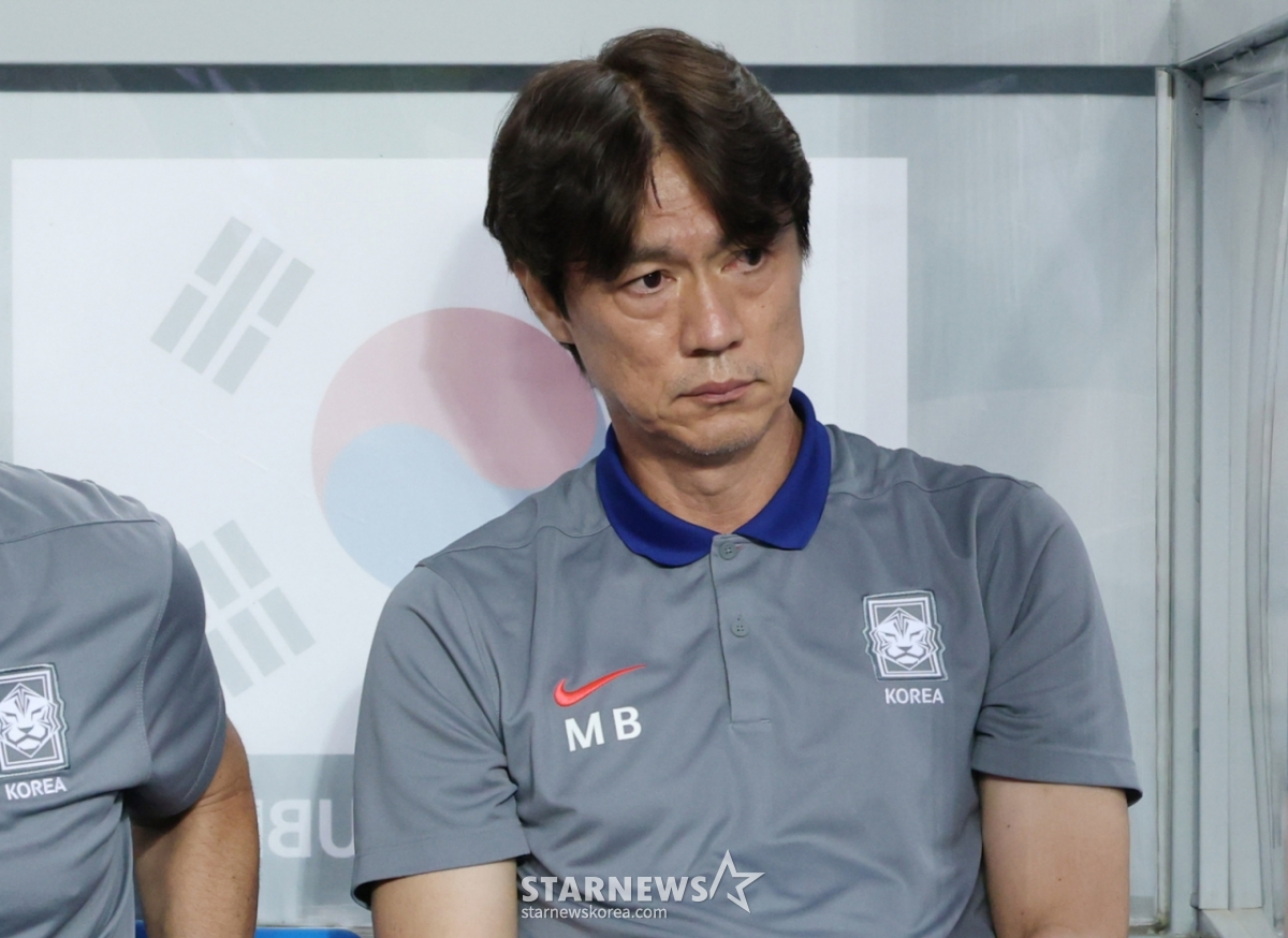 Hong Myung-bo, coach of the national soccer team. /Kim Jin-kyung on standby