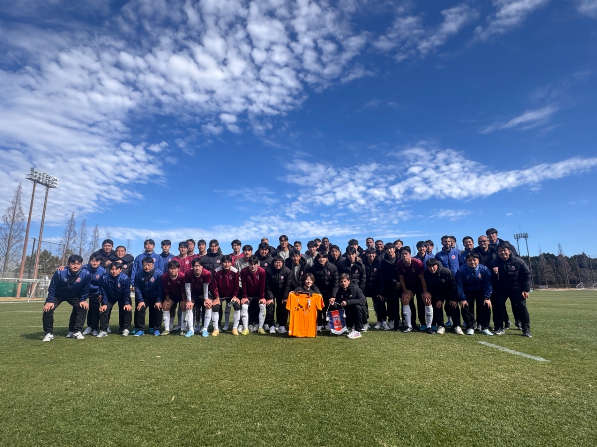 图为，结束日本鹿儿岛转地训练的济州SK选手团。 =照片=济州SK提供。