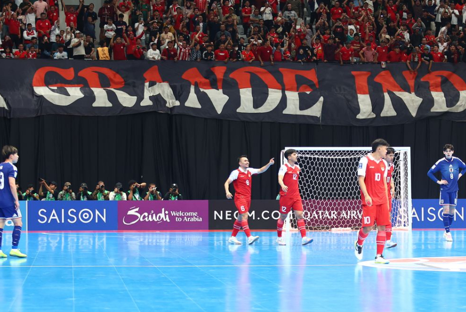 The match between Indonesia and Japan in the semifinals of the 2026 AFC Futsal Asian Cup at the Indonesia Arena in Jakarta, Indonesia, on the 5th (Korea Standard Time). /Photo = Courtesy of AFC
