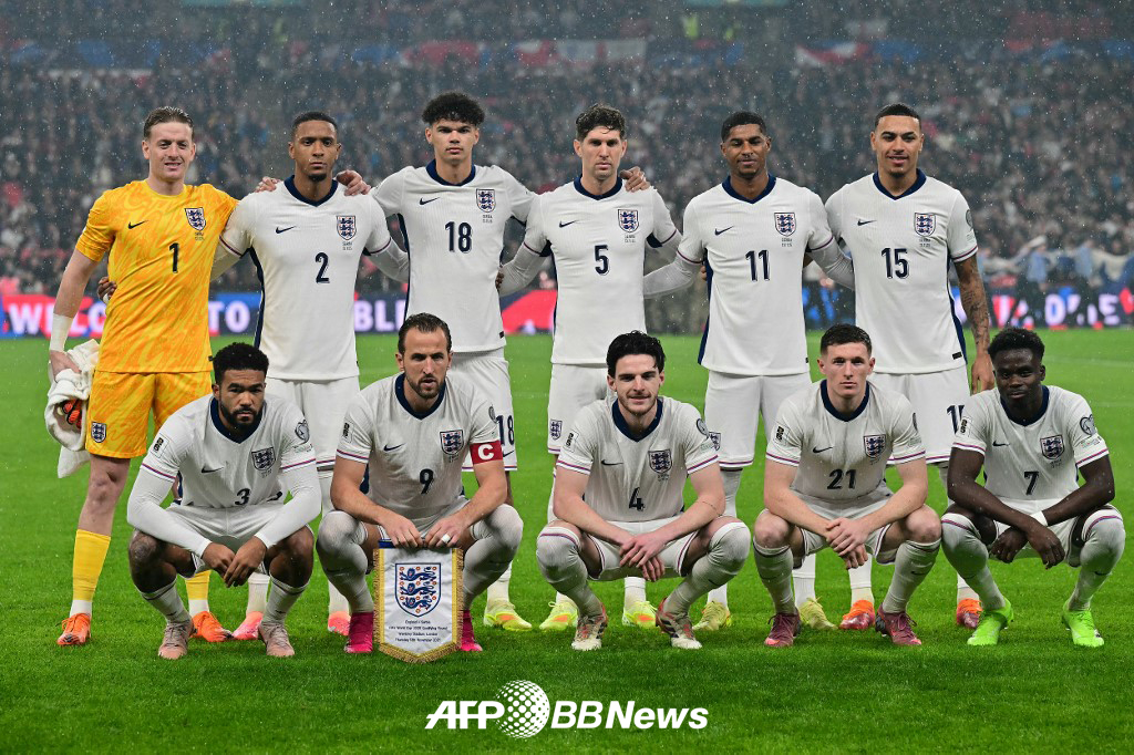 サッカーのイングランド代表。 /AFPBBNews=ニュース1