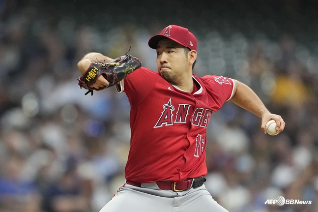 Yusei Kikuchi, who was a member of the Angels in the 2025 season. /AFPBBNews=News1