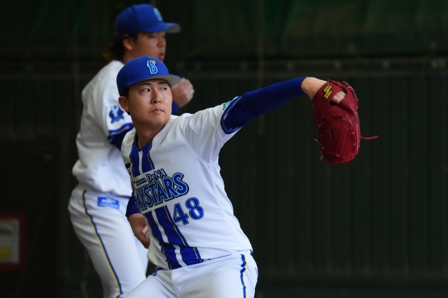 Масая Киёяма во время Бастаса NPB Yokohama. /Фото = Предоставлено Lotte Giants
