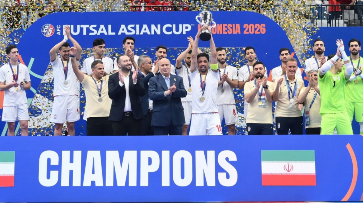 7日、インドネシア·ジャカルタのインドネシア·アリーナで行われた2026AFCフットサルアジアカップ決勝で、インドネシアを破って優勝したイラン。 /写真=AFC提供