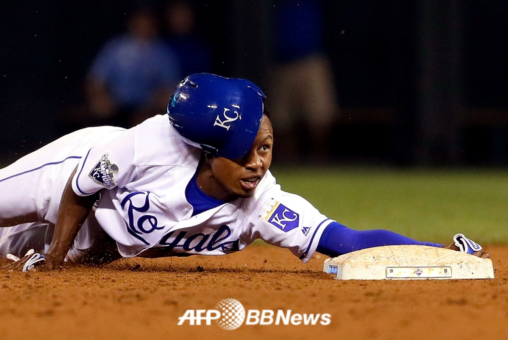 2016年、カンザスシティ·ロイヤルズで活躍していた時代の故テレンス·ゴアの姿。 /AFPBBNews=ニュース1