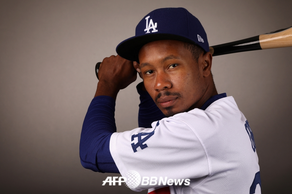 2020年ロサンゼルス·ドジャース時代の故テレンス·ゴアの姿。 /AFPBBNews=ニュース1