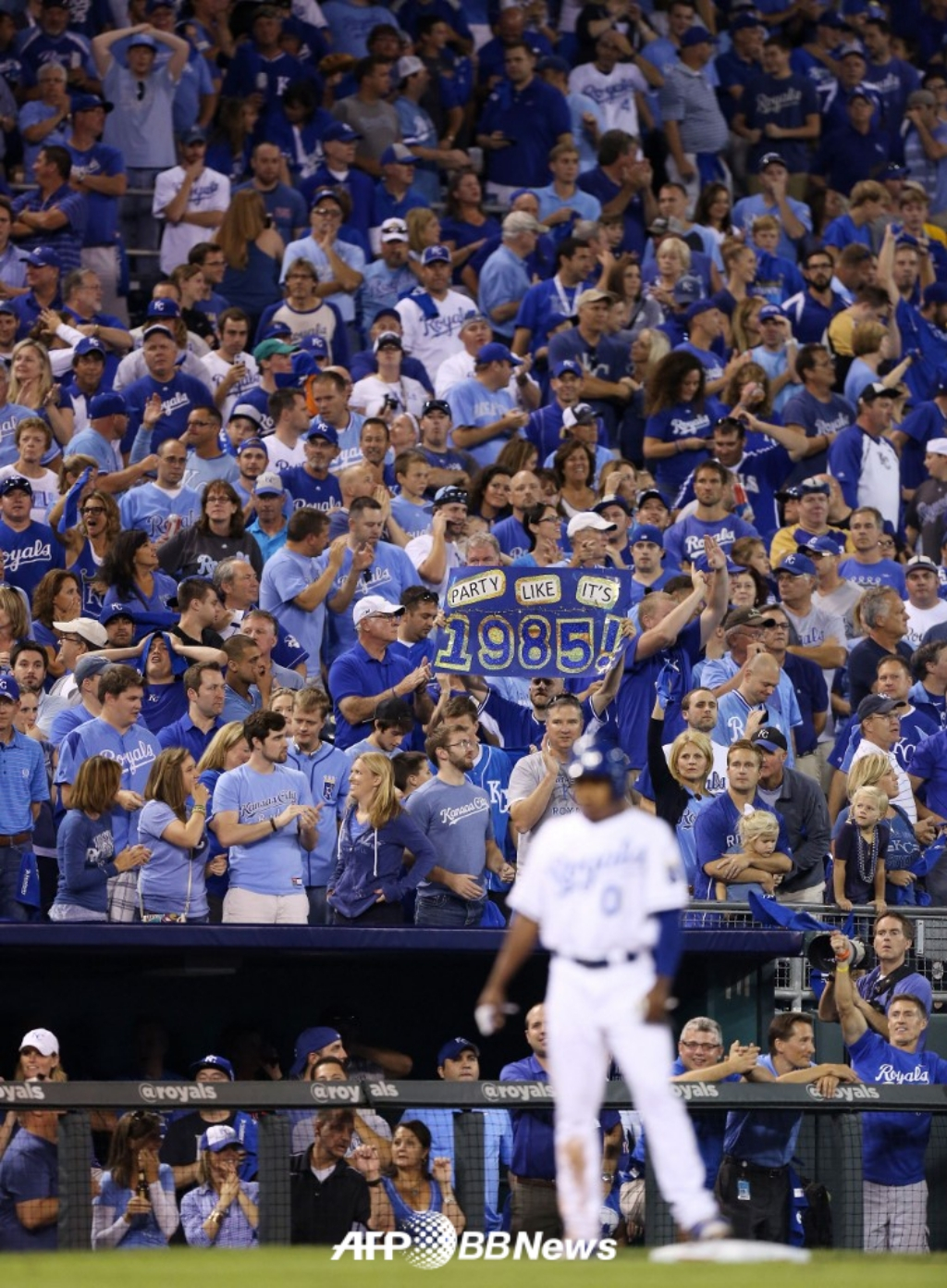 2014年、カンザスシティ·ロイヤルズで活躍していた時代の故テレンス·ゴアの姿。 /AFPBBNews=ニュース1