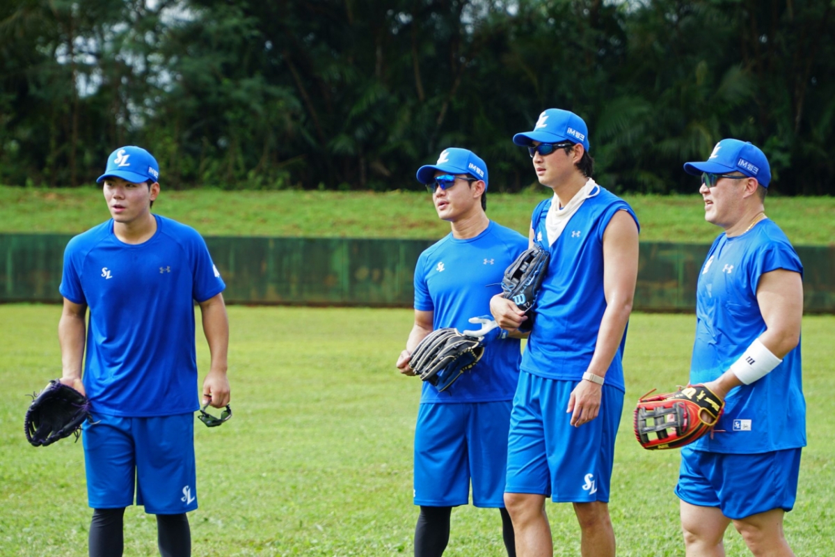 Samsung Lions players' training in Guam. /Photo = Courtesy of Samsung Lions
