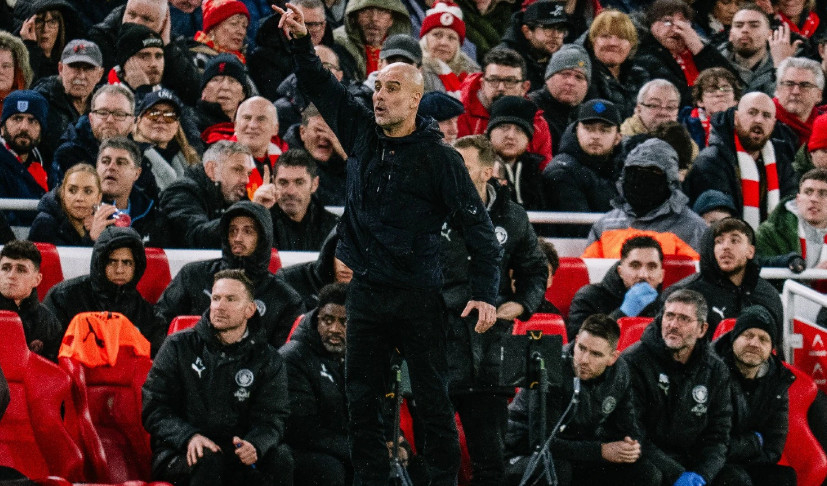 HLV Pep Guardiola Man City. /Ảnh = Cap màn hình trang chủ chính thức của Man City