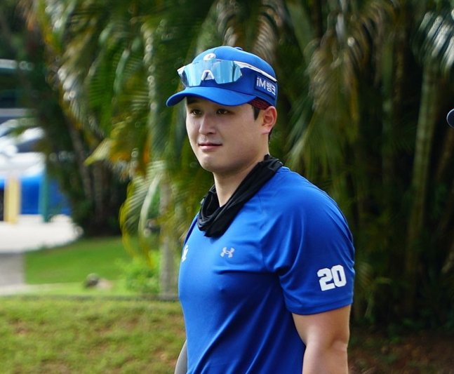 Choi Wontae, who is training. /Photo = Samsung Lions