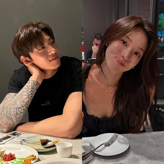 /写真=左からデックス、チェ·ミナ数各インスタグラムキャプチャー